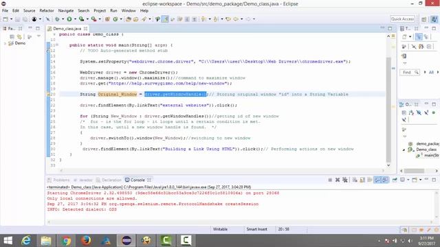 17. Selenium Training - Switching Windows - Java смотреть онлайн