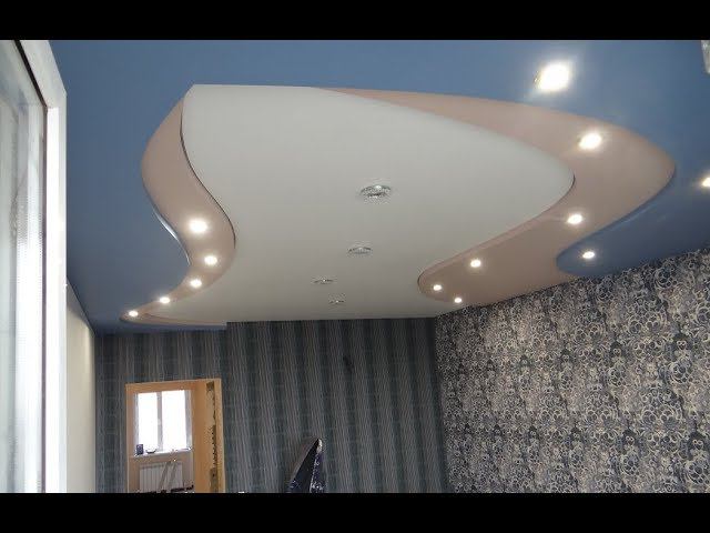 Как сделать подвесной Потолок своими руками из гипсокартона с подсветкой видео инструкция смотреть онлайн