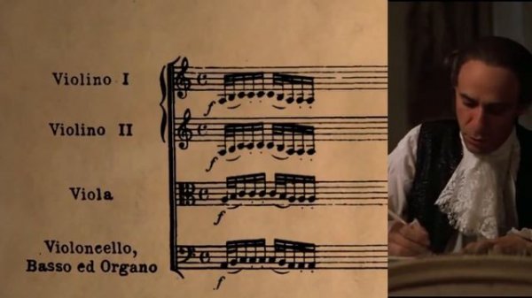 Confutatis Amadeus movie plus scrolling music score