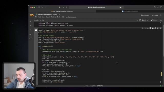 Web Scraping Stock Financials with Python 101 смотреть онлайн