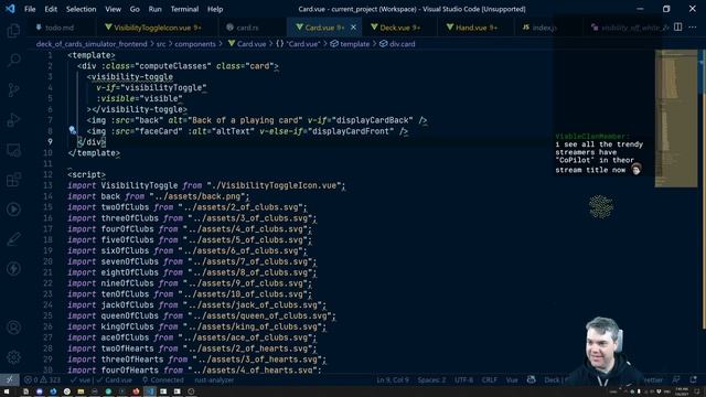Deck of Cards Simulator day 22 - Toggling visibility status of card on the back end смотреть онлайн