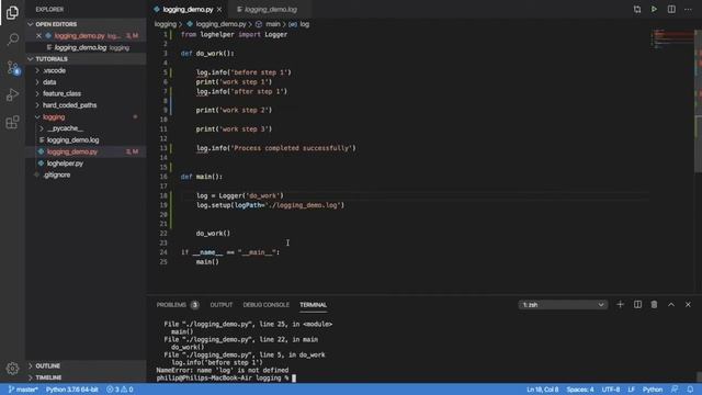 Logging in Python смотреть онлайн