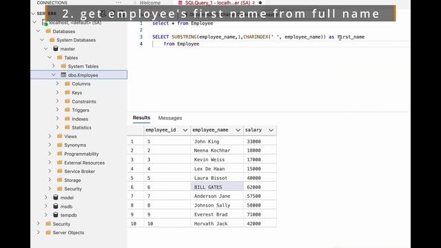 Get employee's first name from the full name field (Splitting & Concatenation Technique) смотреть онлайн