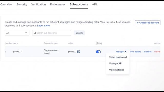 How to create OKEX platform sub-account and API смотреть онлайн