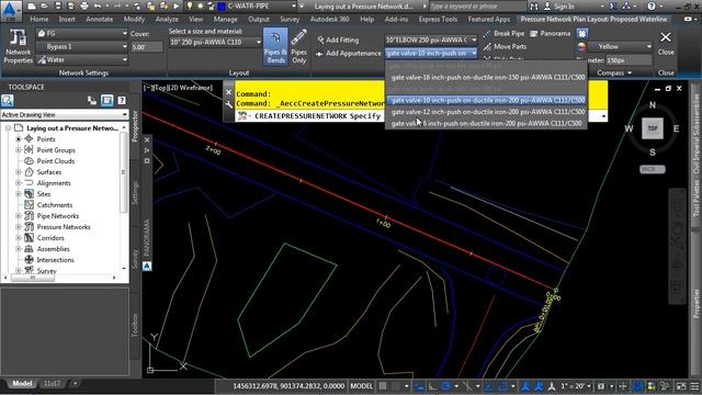 Laying Out A Pressure Pipe Network AutoCAD Civil 3D смотреть онлайн