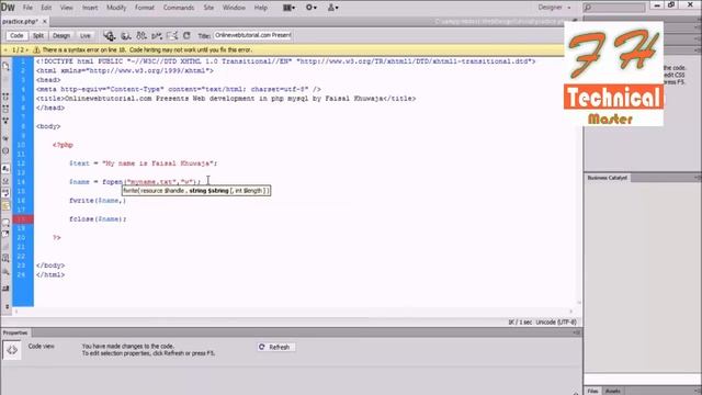 How to learn php Lesson 30 | File Create,Open,Write,Read смотреть онлайн