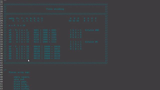Bare minimum chess program in C: Part2 - board representation & piece encoding смотреть онлайн