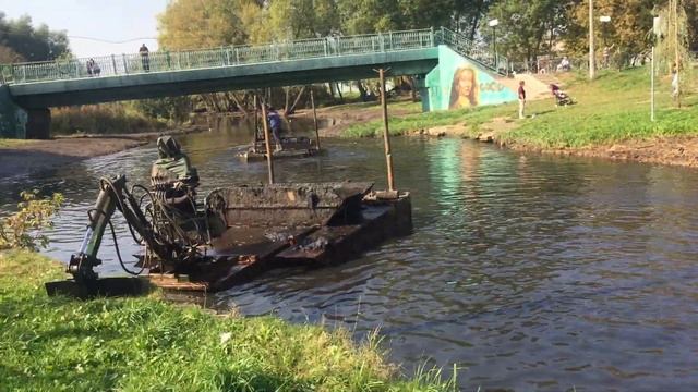 Мытищи. Река Яуза восстановление русла реки. смотреть онлайн