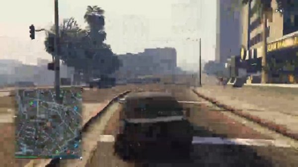 Jumping for building in car