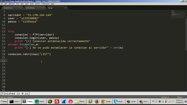 Conexión a un servidor FTP - Python(Script) смотреть онлайн