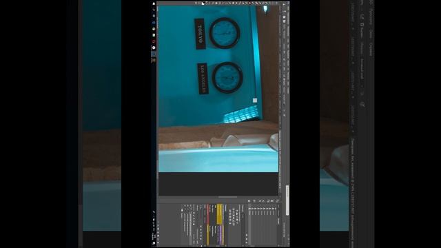 Интерьерная съёмка. Пример обработки составного снимка. смотреть онлайн
