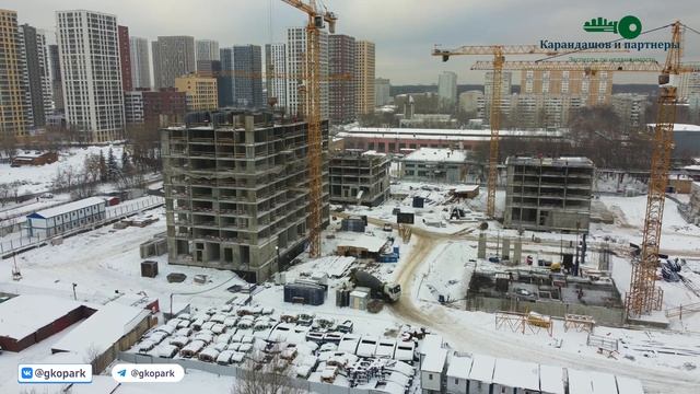 ЖК Открытый парк (ПИК). Приступили к фасадным работам к. 1.4. ВАО, Метрогородок https://t.me/gkopar смотреть онлайн
