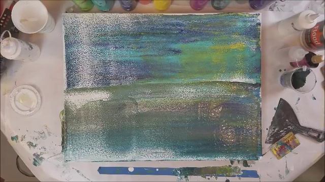 (48) How to do an acrylic pour swipe with white (stained glass) with Sandra Lett 011218 смотреть онлайн