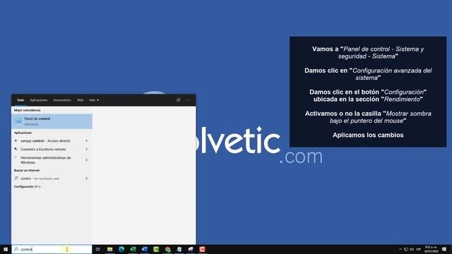 ? ACTIVAR o QUITAR SOMBRA PUNTERO MOUSE Windows 10 | RATON смотреть онлайн
