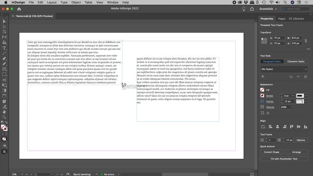 How to Break Link Between Text Boxes in InDesign (Cut Threaded Frames) смотреть онлайн