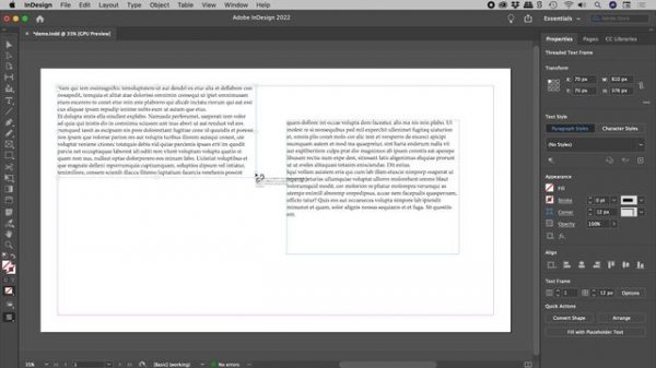 How to Break Link Between Text Boxes in InDesign (Cut Threaded Frames)