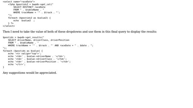 Wordpress: Using AJAX to run SQL statement and populate dropdown смотреть онлайн