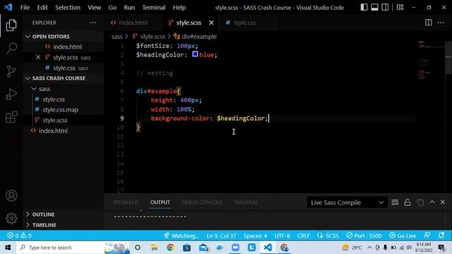 SASS Crash Course 2022 | SASS Nesting tutorials | What is Nesting in SASS? смотреть онлайн