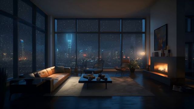 Cyberpunk New York City Highrise Condo - Synthwave Mix смотреть онлайн