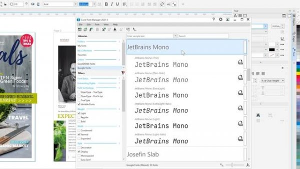 Working with Google Fonts | Corel Font Manager for Windows