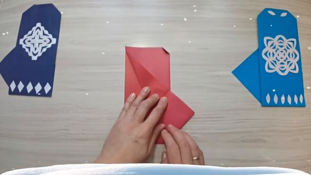 Варежка из бумаги // Волшебный мир оригами смотреть онлайн