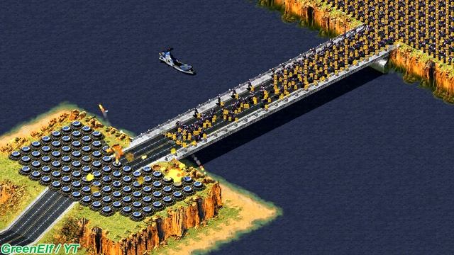 Can 100 PILLBOXES defend the Bridge? vs Initiates - Red Alert 2 смотреть онлайн