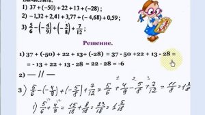 #31 Урок 21. Сложение и вычитание отрицательных чисел. Математика 6 класс.