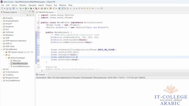 #60 GUI Open Second Window - Java Arabic смотреть онлайн