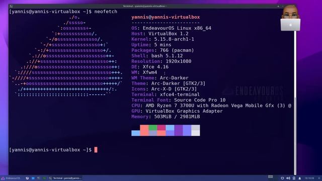 Install EndeavourOS Atlantis neo on Oracle VM VirtualBox смотреть онлайн