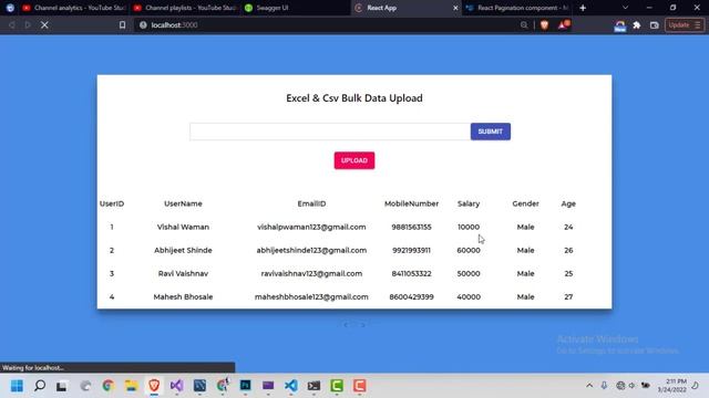 Insert Excel & Csv file Record into database using React, .Net core Web Api & Mysql In Detail Part- смотреть онлайн