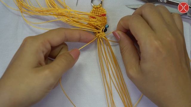 Macrame Keychain Tutorial: Macrame Ganesha Small Keychain - How To Make Macrame Ganesha