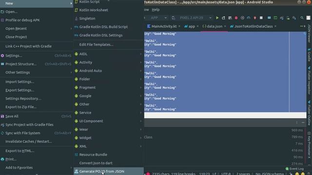 JSON to KOTLIN Data Class смотреть онлайн
