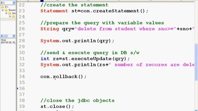 11 Advanced java tutorial |JDBC | executeUpdate method for non select query, autocommit | adv java смотреть онлайн