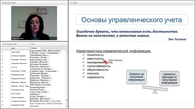 Презентация программы "Управленческий учет: анализ и управление затратами смотреть онлайн