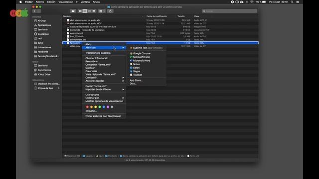 Cómo cambiar la aplicación por defecto para abrir un archivo en Mac смотреть онлайн