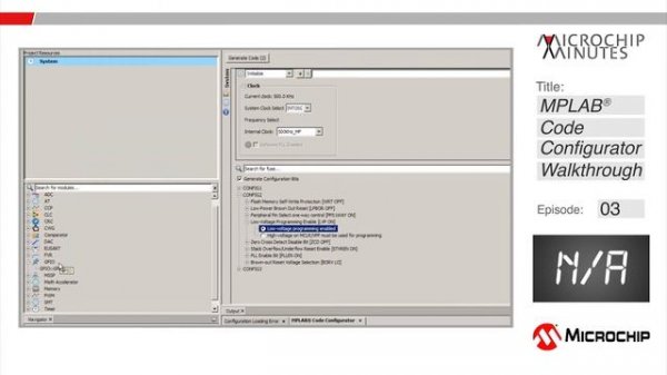 Get Started Using the Microchip MPLAB® Code Configurator