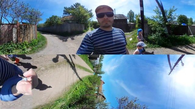 Заблудились в дачном поселке с детьми. Видео 360 градусов. Вокруг сады и огороды смотреть онлайн
