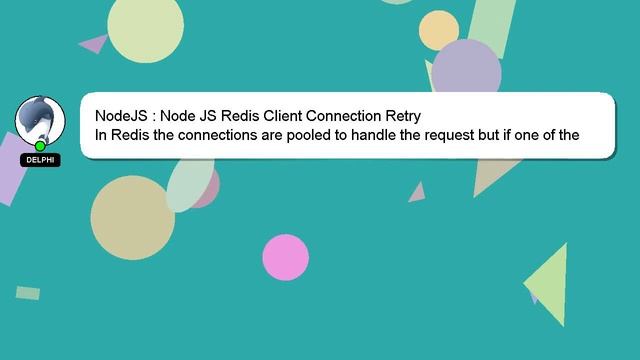 NodeJS : Node JS Redis Client Connection Retry смотреть онлайн