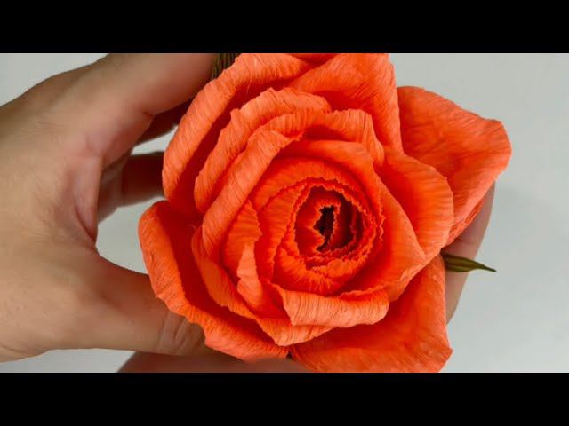 Роза из конфет. Роза из гофрированной бумаги. DIY. Букет из конфет своими руками. смотреть онлайн