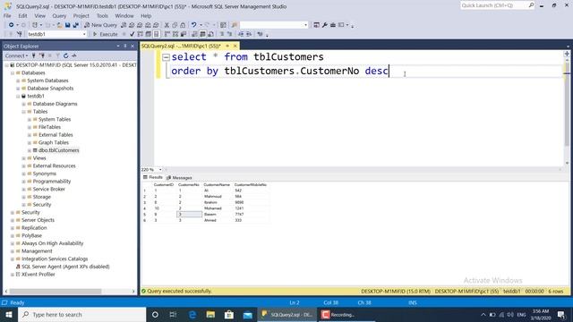 009 SQL Query Order by .. asc, desc ترتيب عرض البيانات смотреть онлайн