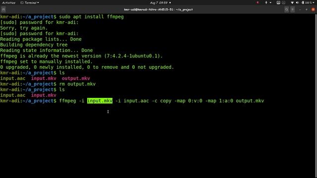 How to add audio to video on linux using ffmpeg смотреть онлайн