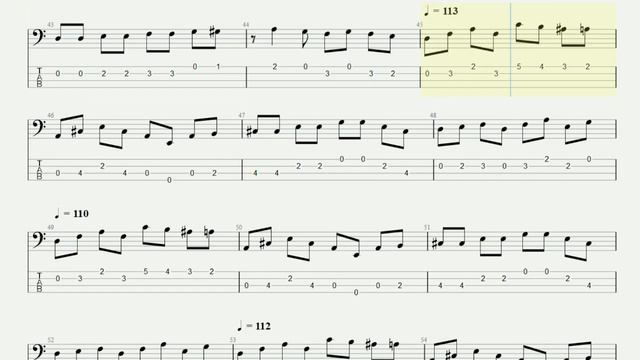 Black Cat Zoot - No Swinging In Your Walking (bass Tab)