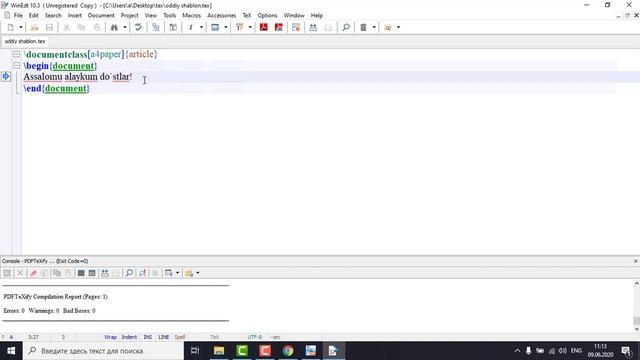 Latex dasturinining eng yangi versiyasini ko'chirib olish va o'rnatish смотреть онлайн