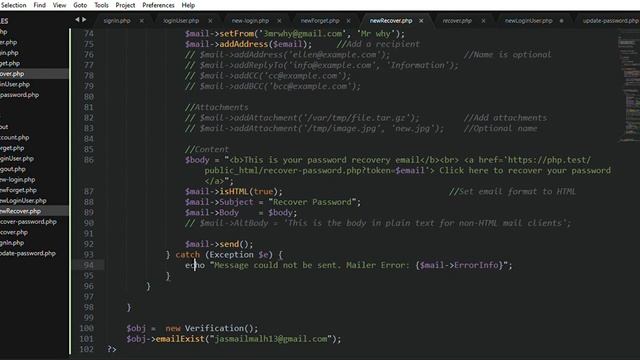 How to Recover password with back-end Php. смотреть онлайн