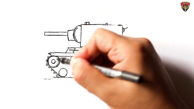 How to draw a Tank KV 2 | Soviet heavy Tank drawing смотреть онлайн