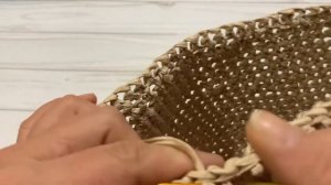 Мастер-класс. Сумка из одного мотка рафии. Сумка на фермуаре. Сумка в стиле бохо. Сумка с бахромой.