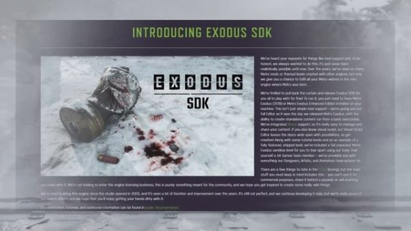 Разработчики Metro Exodus ОТДАЮТ ИГРУ фанатам (EXODUS SDK is Free)