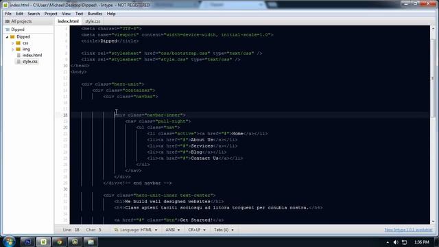 Twitter Bootstrap For Beginners And HTML Markup Website Conversion [Part 4] смотреть онлайн