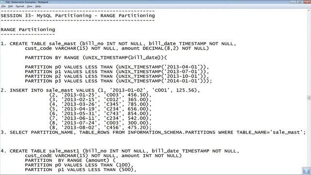 RANGE Partitioning in MySQL - Telugu-Lesson-27 смотреть онлайн
