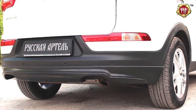 Тюнинг обвес заднего бампера на Kia Sportage 2010-2013 Вариант 1 (russ-artel.ru) смотреть онлайн
